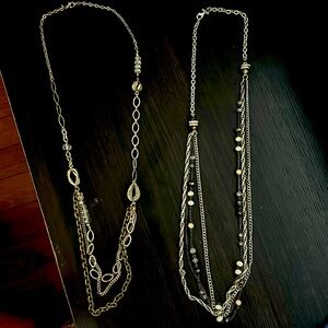 2 multi layered necklaces